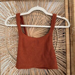 SOLD Youswim Umber Rust Verve Swim Tank Top Stretch 1